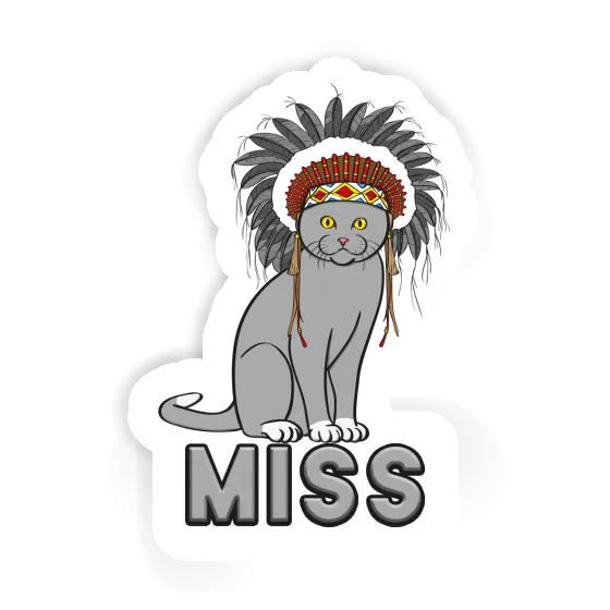 American Indian Sticker Miss Image