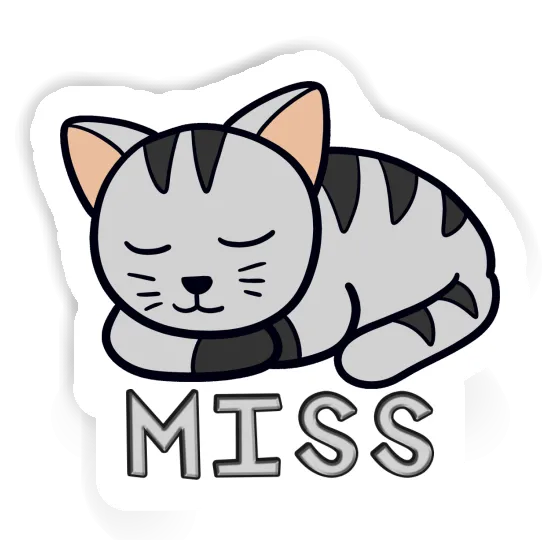 Sticker Miss Cat Laptop Image