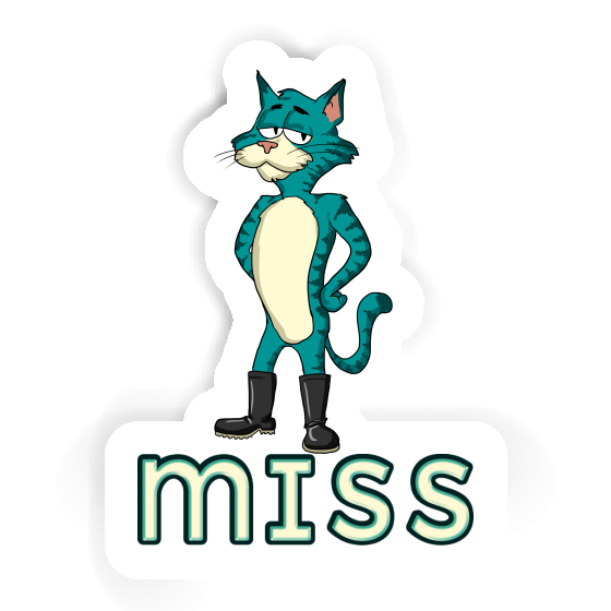 Sticker Miss Katze Notebook Image