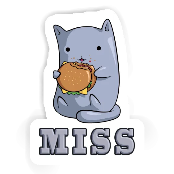 Miss Sticker Hamburger Cat Laptop Image