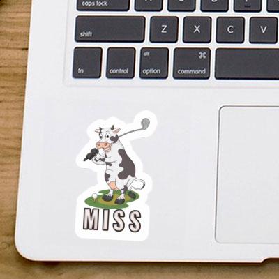 Sticker Golf Cow Miss Notebook Image