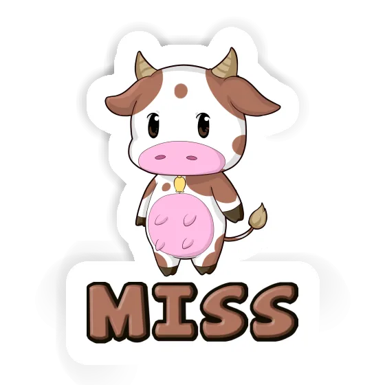 Autocollant Vache Miss Laptop Image