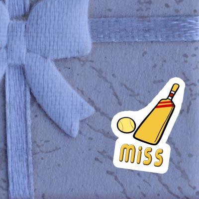 Maillet de cricket Autocollant Miss Laptop Image