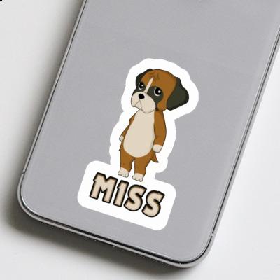 Deutscher Boxer Aufkleber Miss Laptop Image