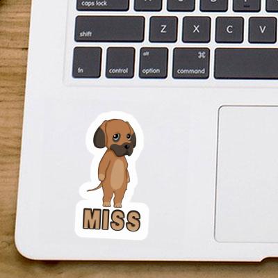 Miss Sticker German Mastiff Laptop Image