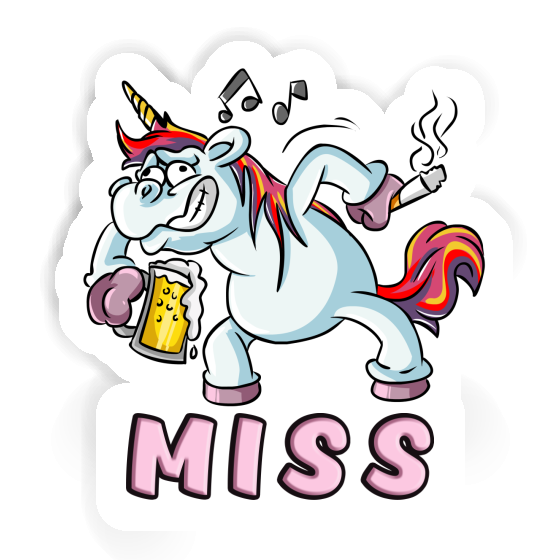 Sticker Party Unicorn Miss Notebook Image