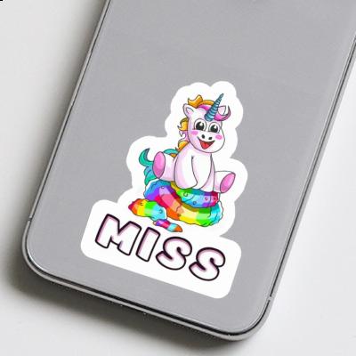 Aufkleber Baby Einhorn Miss Notebook Image