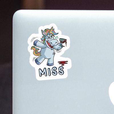 Sticker Einhorn Miss Notebook Image