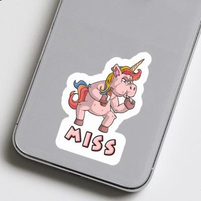 Sticker Miss Smoking Unicorn Image