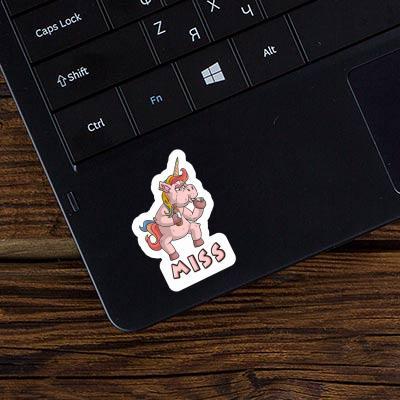 Sticker Miss Smoking Unicorn Laptop Image