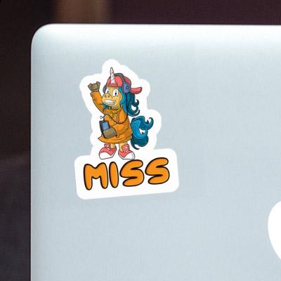 Licorne hip-hop Autocollant Miss Laptop Image