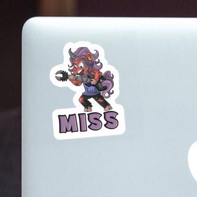 Sticker Rockendes Einhorn Miss Image