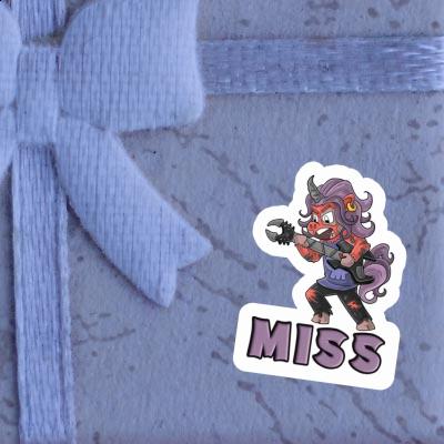 Sticker Rocking Unicorn Miss Notebook Image