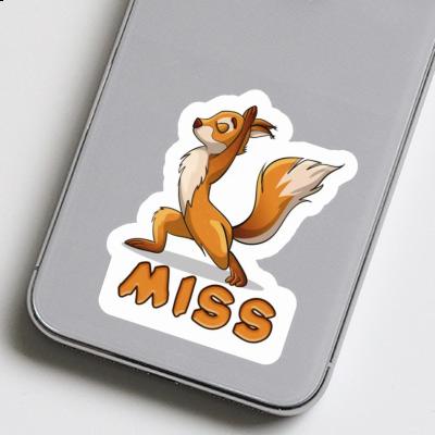 Sticker Yoga-Eichhörnchen Miss Notebook Image