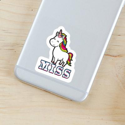 Sticker Unicorn Miss Notebook Image