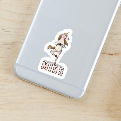 Autocollant Licorne Miss Notebook Image