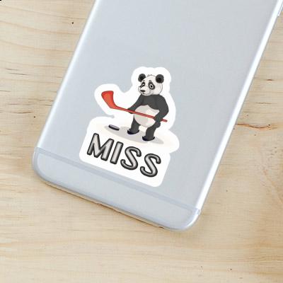 Sticker Eishockey-Panda Miss Notebook Image