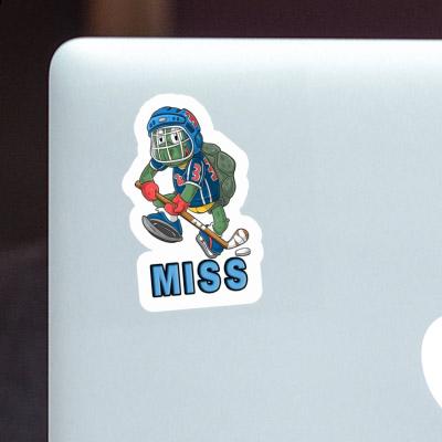 Sticker Hockey Player Miss Laptop Image