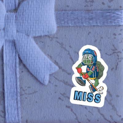 Sticker Hockey Player Miss Laptop Image