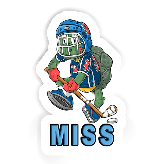 Sticker Hockey Player Miss Image