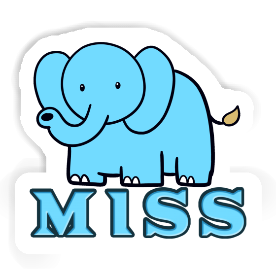 Miss Autocollant Éléphant Image