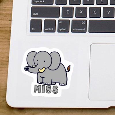 Sticker Miss Elephant Laptop Image