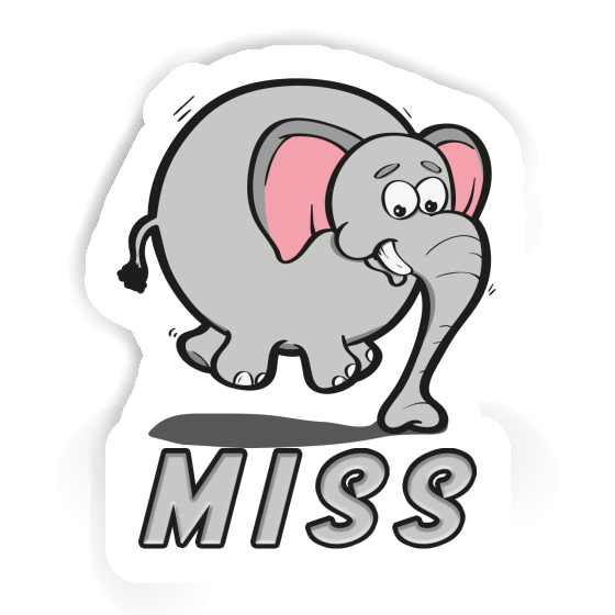 Sticker Miss Jumping Elephant Notebook Image