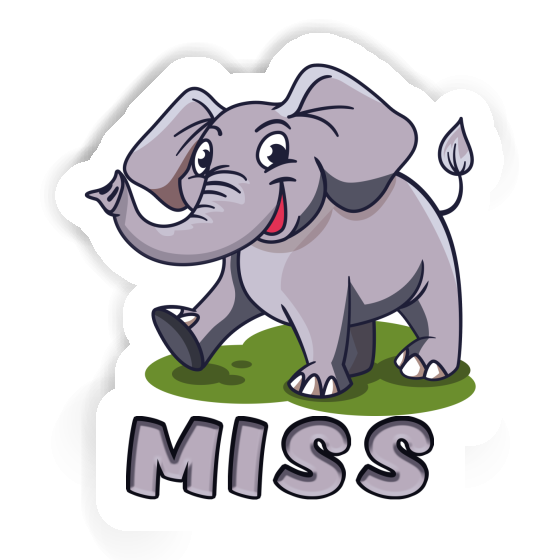 Elefant Aufkleber Miss Image