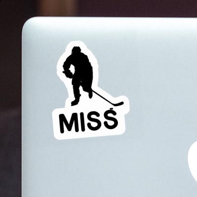 Hockey Player Sticker Miss Laptop Image