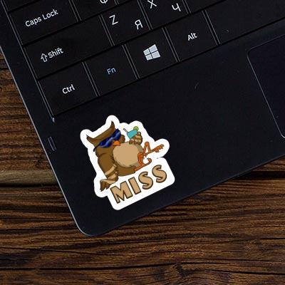 Cool Owl Sticker Miss Laptop Image