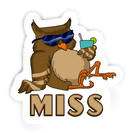 Cool Owl Sticker Miss Gift package Image