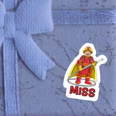 Sticker Firefighter Miss Notebook Image