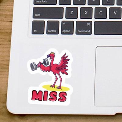 Autocollant Flamant Miss Notebook Image