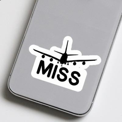 Autocollant Avion Miss Notebook Image