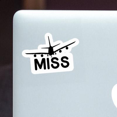 Autocollant Avion Miss Notebook Image