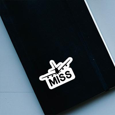 Autocollant Avion Miss Notebook Image