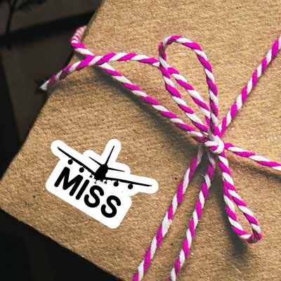 Miss Sticker Airplane Notebook Image