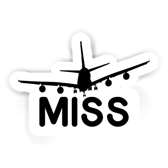 Airplane Sticker Miss Notebook Image