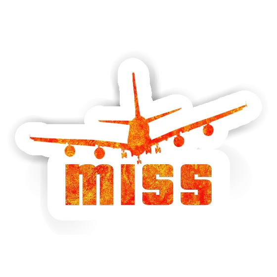 Sticker Airplane Miss Laptop Image