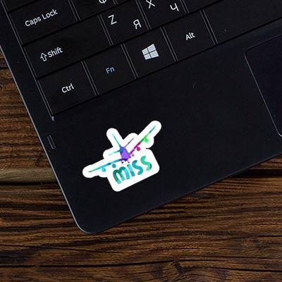 Sticker Airplane Miss Notebook Image