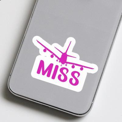 Miss Sticker Airplane Image