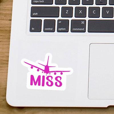 Miss Autocollant Avion Notebook Image