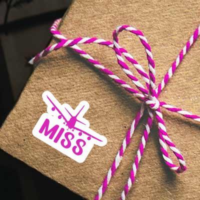 Miss Sticker Airplane Notebook Image