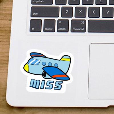 Miss Sticker Airplane Notebook Image