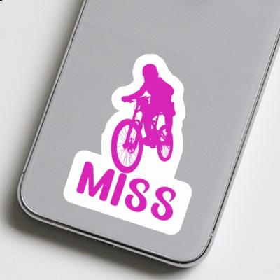 Freeride Biker Sticker Miss Laptop Image