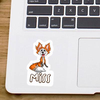 Aufkleber Fuchs Miss Notebook Image