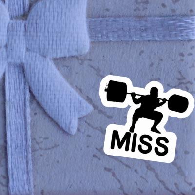 Weightlifter Sticker Miss Image