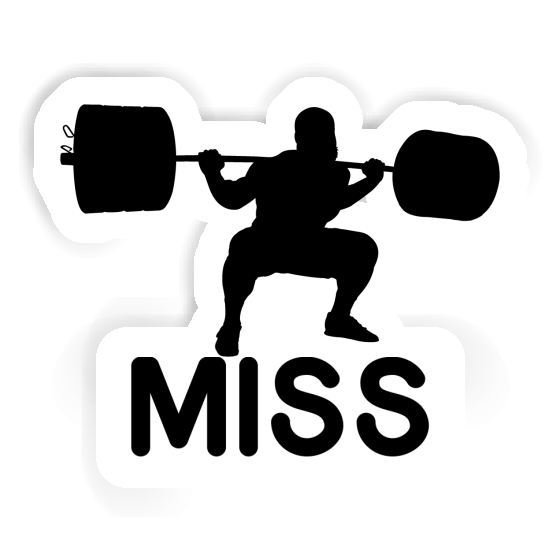 Weightlifter Sticker Miss Laptop Image