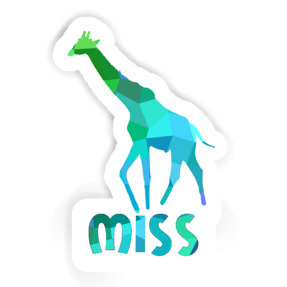 Giraffe Sticker Miss Laptop Image