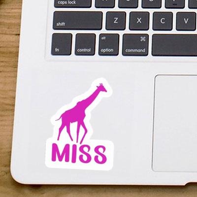 Giraffe Sticker Miss Notebook Image